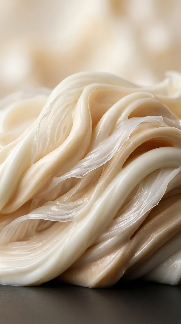 Barrier lipid architecture — layered cream and pearl spheres