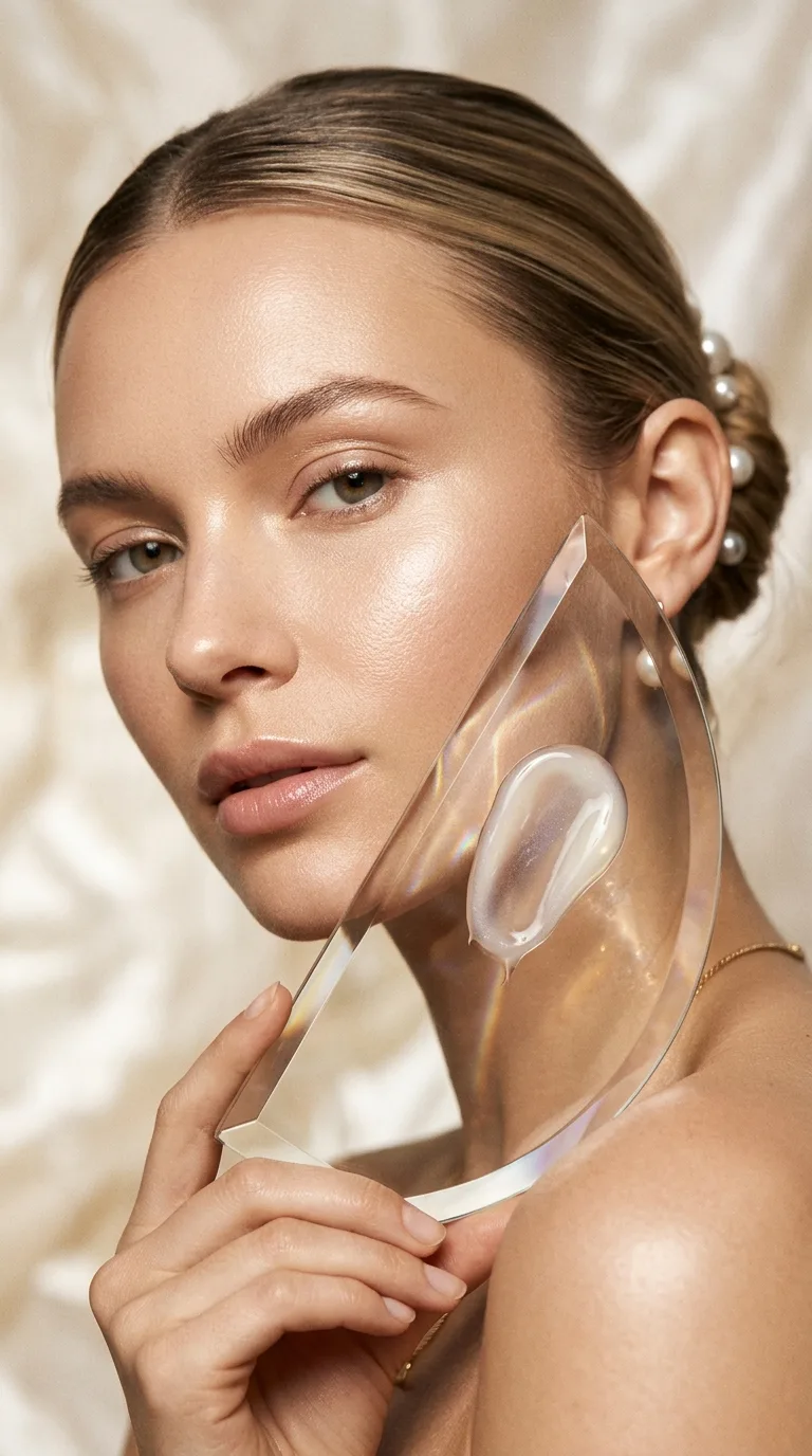 Journal radiance — luminous skin and pearl cream editorial